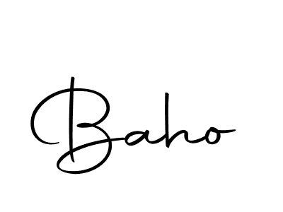 Make a beautiful signature design for name Baho. With this signature (Autography-DOLnW) style, you can create a handwritten signature for free. Baho signature style 10 images and pictures png