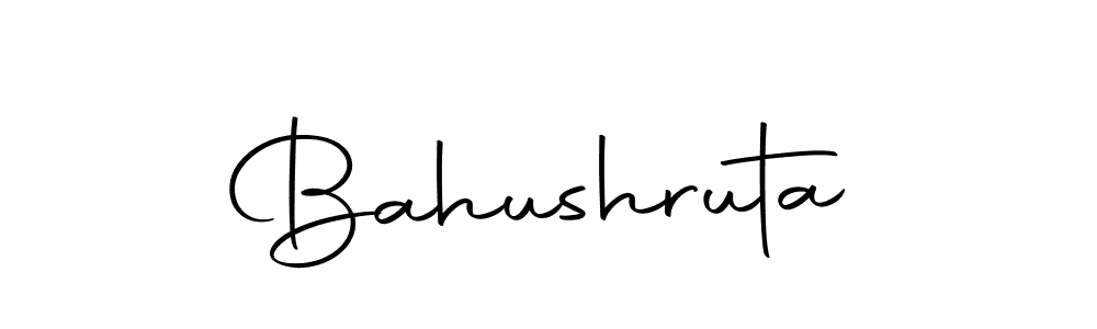 You should practise on your own different ways (Autography-DOLnW) to write your name (Bahushruta) in signature. don't let someone else do it for you. Bahushruta signature style 10 images and pictures png