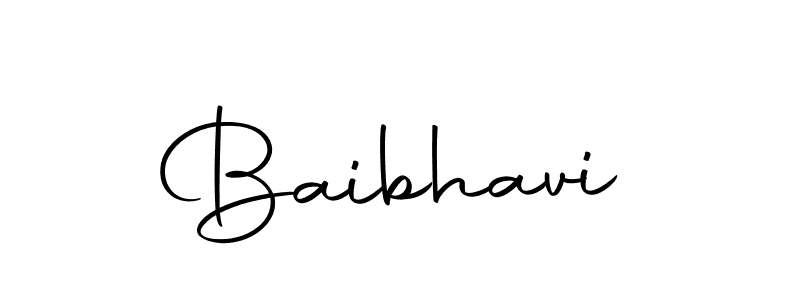 Design your own signature with our free online signature maker. With this signature software, you can create a handwritten (Autography-DOLnW) signature for name Baibhavi. Baibhavi signature style 10 images and pictures png