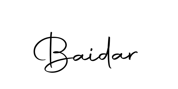 Design your own signature with our free online signature maker. With this signature software, you can create a handwritten (Autography-DOLnW) signature for name Baidar. Baidar signature style 10 images and pictures png