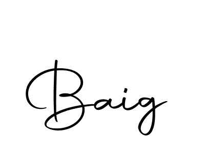 How to make Baig signature? Autography-DOLnW is a professional autograph style. Create handwritten signature for Baig name. Baig signature style 10 images and pictures png