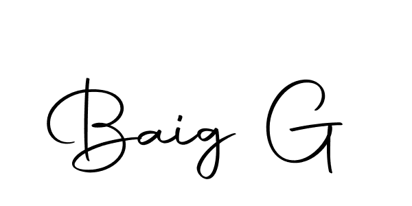 if you are searching for the best signature style for your name Baig G. so please give up your signature search. here we have designed multiple signature styles  using Autography-DOLnW. Baig G signature style 10 images and pictures png