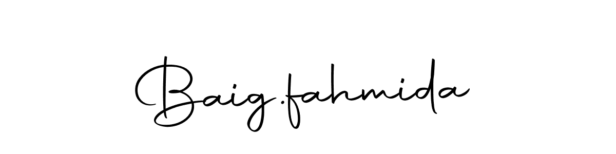 Also we have Baig.fahmida name is the best signature style. Create professional handwritten signature collection using Autography-DOLnW autograph style. Baig.fahmida signature style 10 images and pictures png