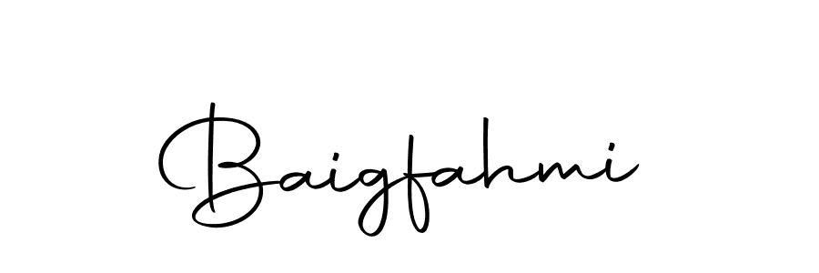 Create a beautiful signature design for name Baigfahmi. With this signature (Autography-DOLnW) fonts, you can make a handwritten signature for free. Baigfahmi signature style 10 images and pictures png