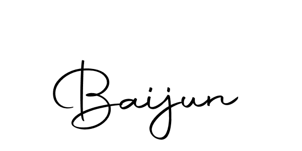 Create a beautiful signature design for name Baijun. With this signature (Autography-DOLnW) fonts, you can make a handwritten signature for free. Baijun signature style 10 images and pictures png