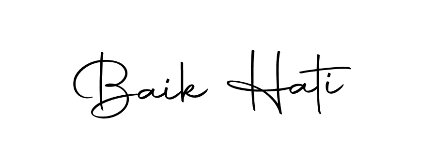 How to make Baik Hati name signature. Use Autography-DOLnW style for creating short signs online. This is the latest handwritten sign. Baik Hati signature style 10 images and pictures png