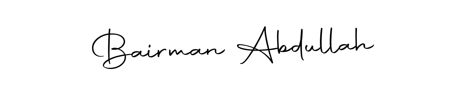 The best way (Autography-DOLnW) to make a short signature is to pick only two or three words in your name. The name Bairman Abdullah include a total of six letters. For converting this name. Bairman Abdullah signature style 10 images and pictures png