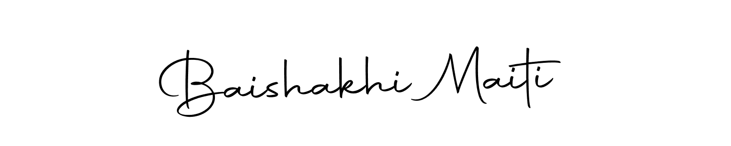 How to make Baishakhi Maiti name signature. Use Autography-DOLnW style for creating short signs online. This is the latest handwritten sign. Baishakhi Maiti signature style 10 images and pictures png