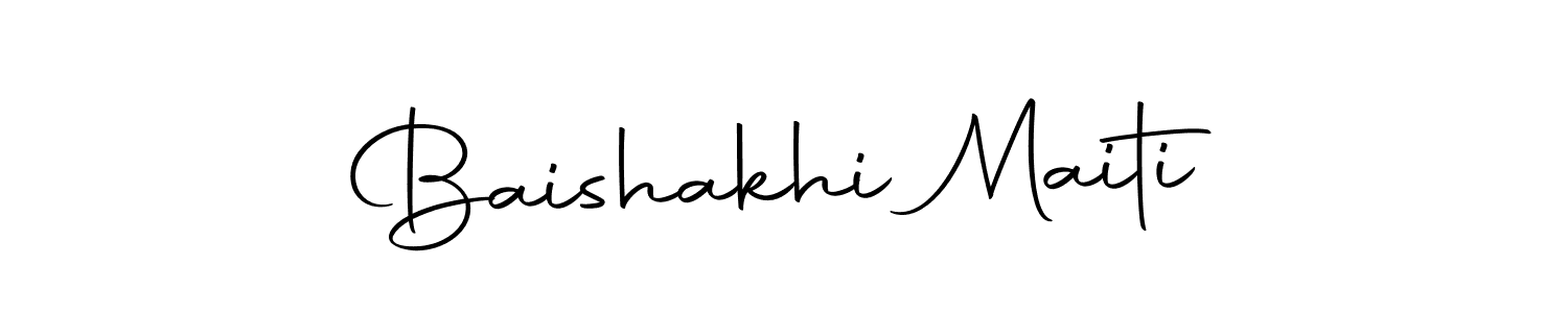 How to make Baishakhi Maiti name signature. Use Autography-DOLnW style for creating short signs online. This is the latest handwritten sign. Baishakhi Maiti signature style 10 images and pictures png