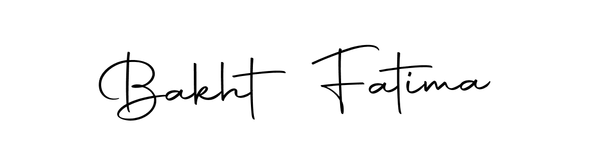 Design your own signature with our free online signature maker. With this signature software, you can create a handwritten (Autography-DOLnW) signature for name Bakht Fatima. Bakht Fatima signature style 10 images and pictures png