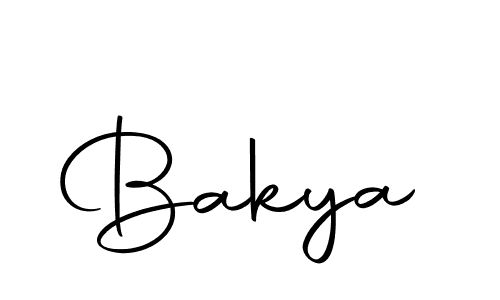 Use a signature maker to create a handwritten signature online. With this signature software, you can design (Autography-DOLnW) your own signature for name Bakya. Bakya signature style 10 images and pictures png