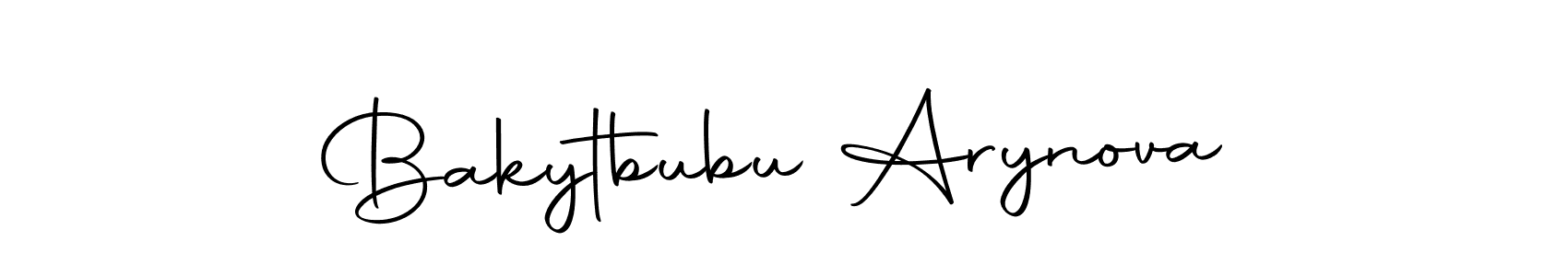 Design your own signature with our free online signature maker. With this signature software, you can create a handwritten (Autography-DOLnW) signature for name Bakytbubu Arynova. Bakytbubu Arynova signature style 10 images and pictures png