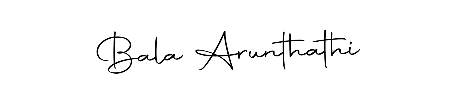 Create a beautiful signature design for name Bala Arunthathi. With this signature (Autography-DOLnW) fonts, you can make a handwritten signature for free. Bala Arunthathi signature style 10 images and pictures png