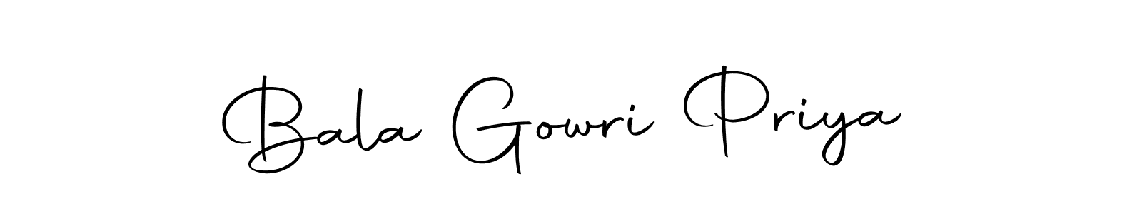 Create a beautiful signature design for name Bala Gowri Priya. With this signature (Autography-DOLnW) fonts, you can make a handwritten signature for free. Bala Gowri Priya signature style 10 images and pictures png