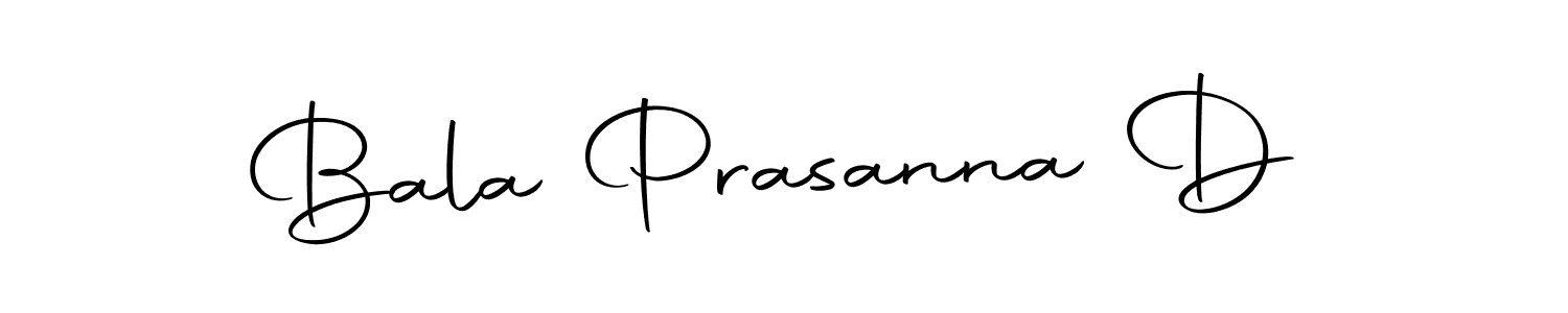 How to make Bala Prasanna D name signature. Use Autography-DOLnW style for creating short signs online. This is the latest handwritten sign. Bala Prasanna D signature style 10 images and pictures png