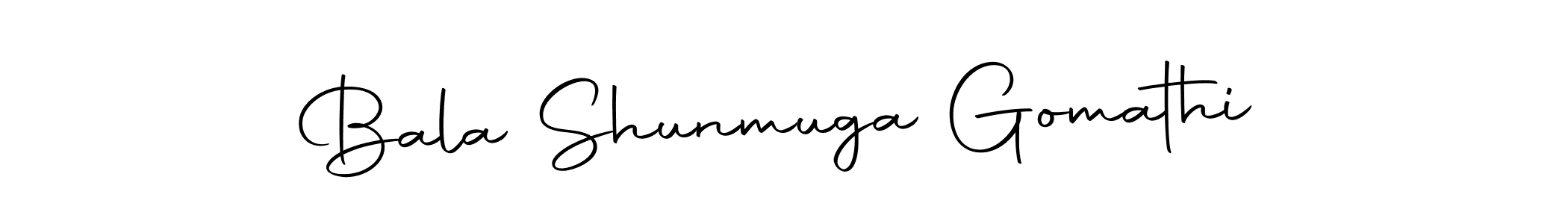 You can use this online signature creator to create a handwritten signature for the name Bala Shunmuga Gomathi. This is the best online autograph maker. Bala Shunmuga Gomathi signature style 10 images and pictures png