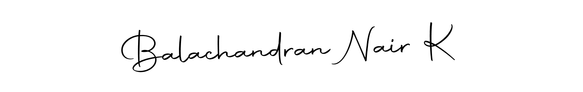 Similarly Autography-DOLnW is the best handwritten signature design. Signature creator online .You can use it as an online autograph creator for name Balachandran Nair K. Balachandran Nair K signature style 10 images and pictures png