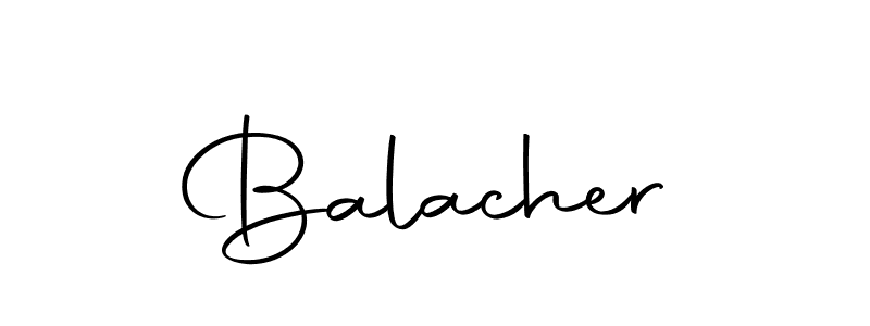 Use a signature maker to create a handwritten signature online. With this signature software, you can design (Autography-DOLnW) your own signature for name Balacher. Balacher signature style 10 images and pictures png