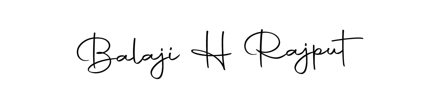 How to make Balaji H Rajput name signature. Use Autography-DOLnW style for creating short signs online. This is the latest handwritten sign. Balaji H Rajput signature style 10 images and pictures png