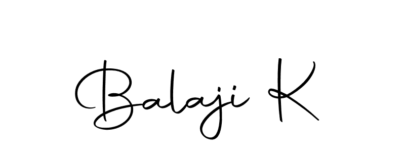 Design your own signature with our free online signature maker. With this signature software, you can create a handwritten (Autography-DOLnW) signature for name Balaji K. Balaji K signature style 10 images and pictures png