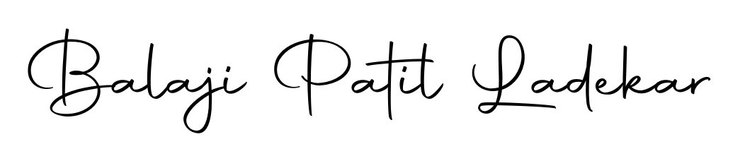 Give your name Balaji Patil Ladekar an exquisite flair with the Autography-DOLnW script font. Ideal for contracts, resumes, and formal letterheads. Balaji Patil Ladekar signature style 10 images and pictures png