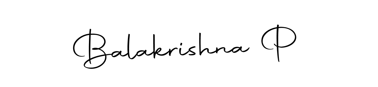 Create a beautiful signature design for name Balakrishna P. With this signature (Autography-DOLnW) fonts, you can make a handwritten signature for free. Balakrishna P signature style 10 images and pictures png