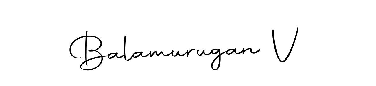 Create a beautiful signature design for name Balamurugan V. With this signature (Autography-DOLnW) fonts, you can make a handwritten signature for free. Balamurugan V signature style 10 images and pictures png