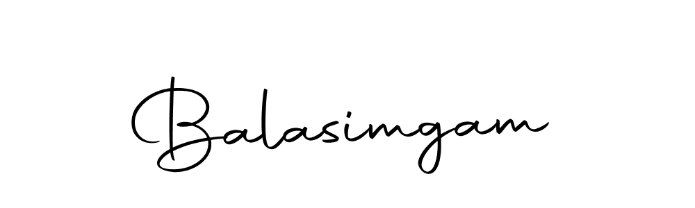 Design your own signature with our free online signature maker. With this signature software, you can create a handwritten (Autography-DOLnW) signature for name Balasimgam. Balasimgam signature style 10 images and pictures png