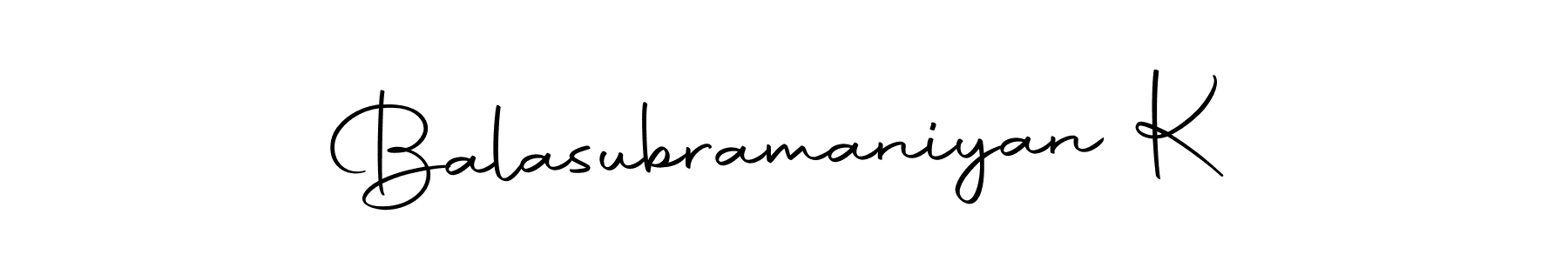 The best way (Autography-DOLnW) to make a short signature is to pick only two or three words in your name. The name Balasubramaniyan K include a total of six letters. For converting this name. Balasubramaniyan K signature style 10 images and pictures png