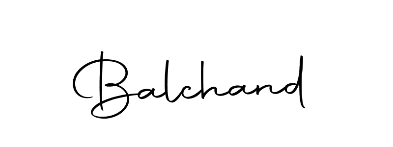 Design your own signature with our free online signature maker. With this signature software, you can create a handwritten (Autography-DOLnW) signature for name Balchand. Balchand signature style 10 images and pictures png