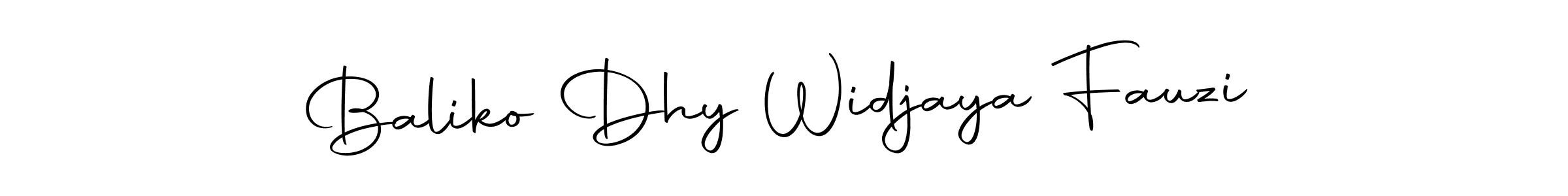 How to make Baliko Dhy Widjaya Fauzi name signature. Use Autography-DOLnW style for creating short signs online. This is the latest handwritten sign. Baliko Dhy Widjaya Fauzi signature style 10 images and pictures png