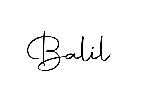 Use a signature maker to create a handwritten signature online. With this signature software, you can design (Autography-DOLnW) your own signature for name Balil. Balil signature style 10 images and pictures png