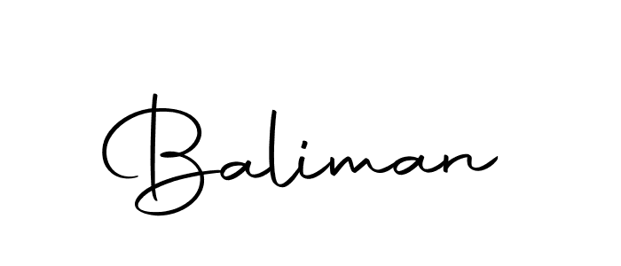 Design your own signature with our free online signature maker. With this signature software, you can create a handwritten (Autography-DOLnW) signature for name Baliman. Baliman signature style 10 images and pictures png