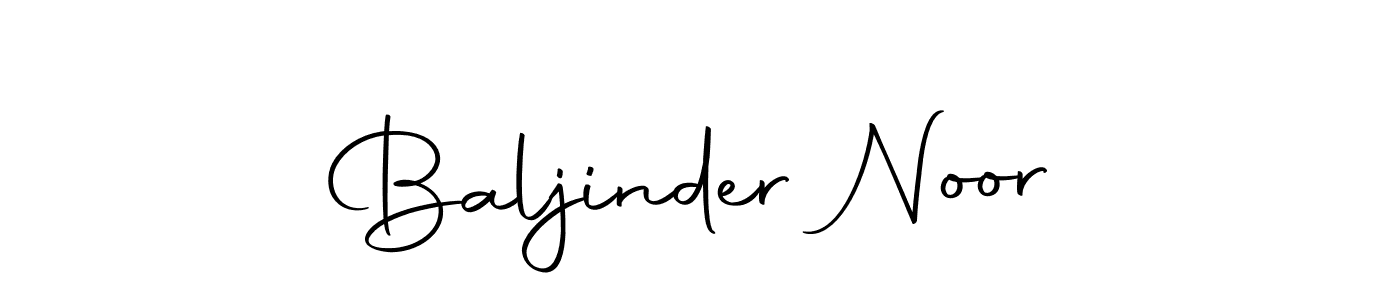 Make a beautiful signature design for name Baljinder Noor. With this signature (Autography-DOLnW) style, you can create a handwritten signature for free. Baljinder Noor signature style 10 images and pictures png