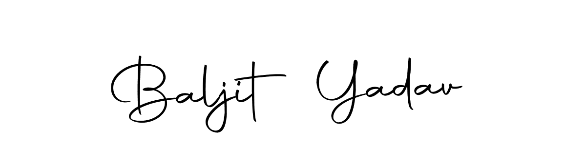 Create a beautiful signature design for name Baljit Yadav. With this signature (Autography-DOLnW) fonts, you can make a handwritten signature for free. Baljit Yadav signature style 10 images and pictures png