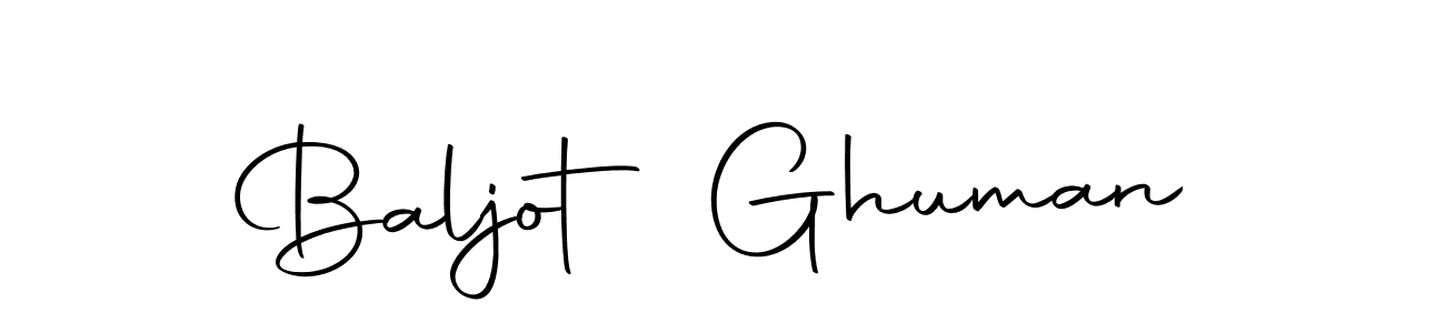 Design your own signature with our free online signature maker. With this signature software, you can create a handwritten (Autography-DOLnW) signature for name Baljot Ghuman. Baljot Ghuman signature style 10 images and pictures png