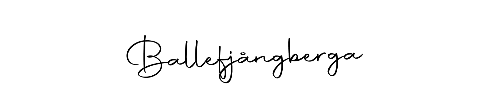 Create a beautiful signature design for name Ballefjångberga. With this signature (Autography-DOLnW) fonts, you can make a handwritten signature for free. Ballefjångberga signature style 10 images and pictures png