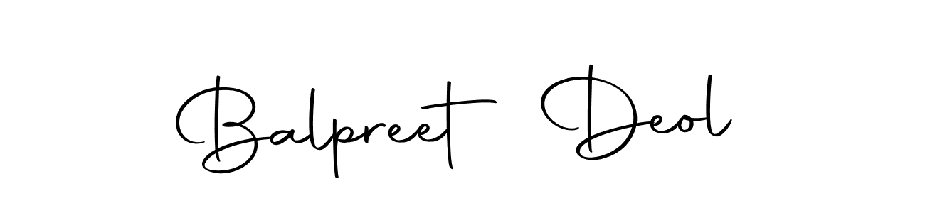 How to make Balpreet Deol name signature. Use Autography-DOLnW style for creating short signs online. This is the latest handwritten sign. Balpreet Deol signature style 10 images and pictures png