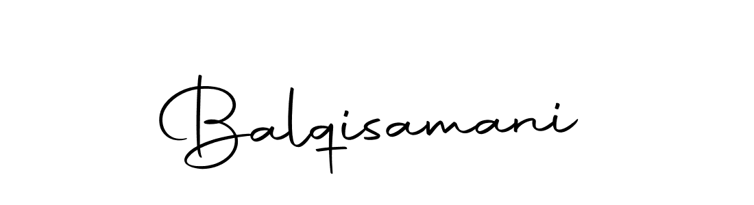 Design your own signature with our free online signature maker. With this signature software, you can create a handwritten (Autography-DOLnW) signature for name Balqisamani. Balqisamani signature style 10 images and pictures png