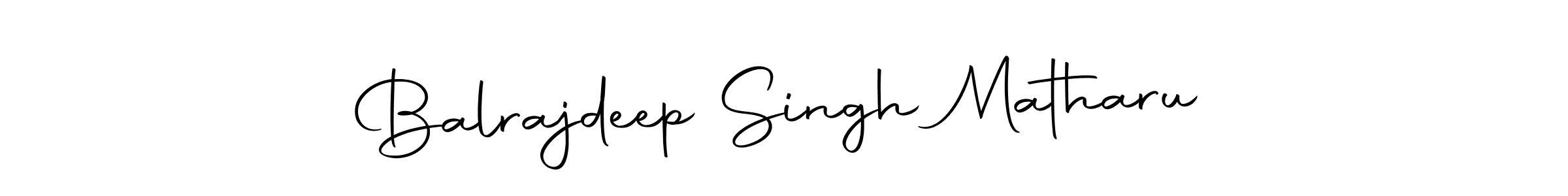 How to make Balrajdeep Singh Matharu name signature. Use Autography-DOLnW style for creating short signs online. This is the latest handwritten sign. Balrajdeep Singh Matharu signature style 10 images and pictures png