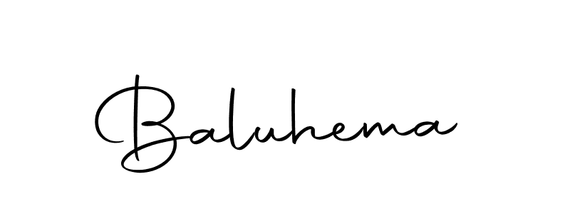 Design your own signature with our free online signature maker. With this signature software, you can create a handwritten (Autography-DOLnW) signature for name Baluhema. Baluhema signature style 10 images and pictures png