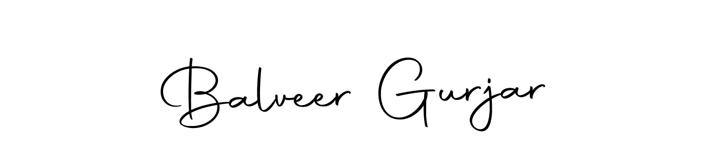How to make Balveer Gurjar name signature. Use Autography-DOLnW style for creating short signs online. This is the latest handwritten sign. Balveer Gurjar signature style 10 images and pictures png