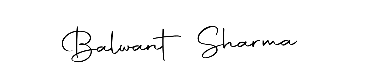 How to make Balwant Sharma name signature. Use Autography-DOLnW style for creating short signs online. This is the latest handwritten sign. Balwant Sharma signature style 10 images and pictures png