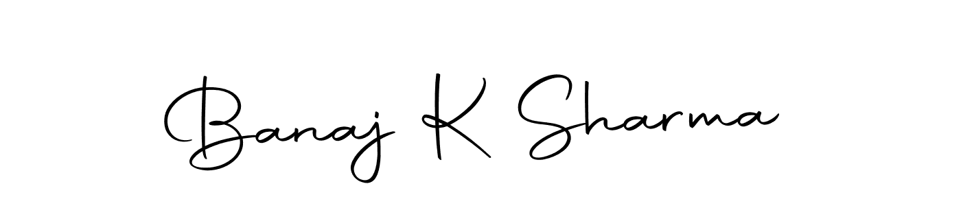 Create a beautiful signature design for name Banaj K Sharma. With this signature (Autography-DOLnW) fonts, you can make a handwritten signature for free. Banaj K Sharma signature style 10 images and pictures png