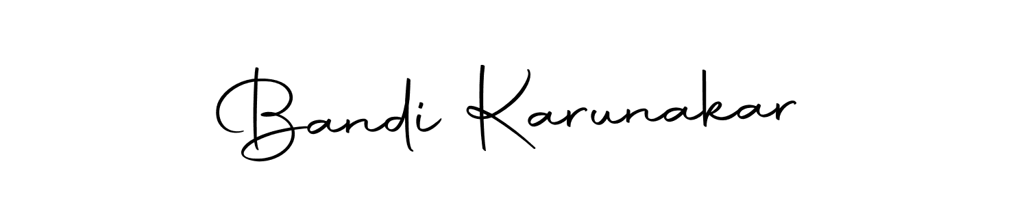 Use a signature maker to create a handwritten signature online. With this signature software, you can design (Autography-DOLnW) your own signature for name Bandi Karunakar. Bandi Karunakar signature style 10 images and pictures png