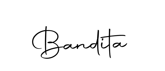 Make a beautiful signature design for name Bandita. With this signature (Autography-DOLnW) style, you can create a handwritten signature for free. Bandita signature style 10 images and pictures png