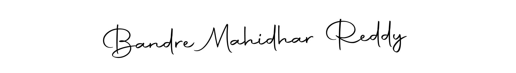 How to make Bandre Mahidhar Reddy name signature. Use Autography-DOLnW style for creating short signs online. This is the latest handwritten sign. Bandre Mahidhar Reddy signature style 10 images and pictures png