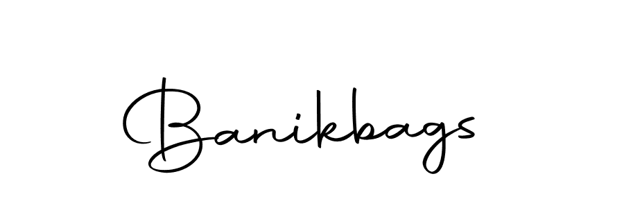 Design your own signature with our free online signature maker. With this signature software, you can create a handwritten (Autography-DOLnW) signature for name Banikbags. Banikbags signature style 10 images and pictures png