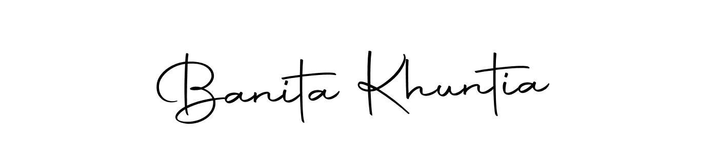 Use a signature maker to create a handwritten signature online. With this signature software, you can design (Autography-DOLnW) your own signature for name Banita Khuntia. Banita Khuntia signature style 10 images and pictures png