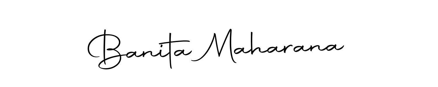 How to make Banita Maharana name signature. Use Autography-DOLnW style for creating short signs online. This is the latest handwritten sign. Banita Maharana signature style 10 images and pictures png